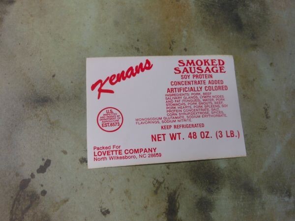 海外紙もの　USA　ヴィンテージ　Kenans 　食料品ステッカー　ミートラべル　1970~80年代　60枚_画像2