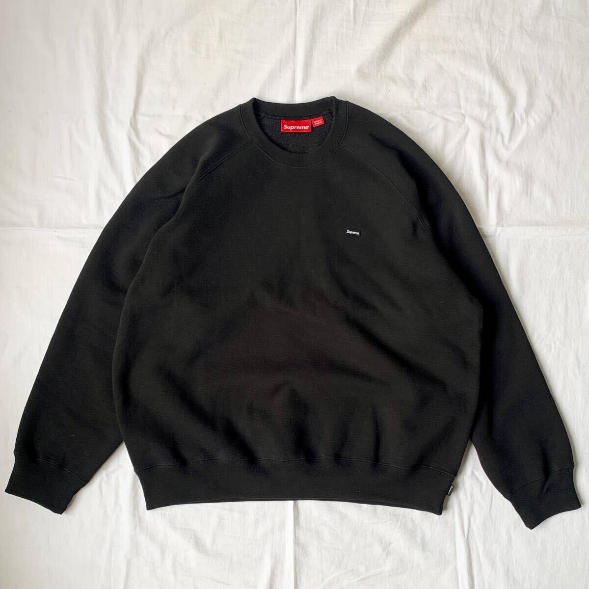 【L】新品 24SS Supreme シュプリーム Small Box Raglan Crewneck スモールボックスラグランクルーネック Black ブラック　黒_画像2