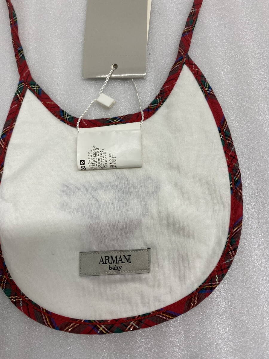 ●1円スタートスタイよだれかけ ベビー用品 アルマーニベビー ARMANI タグ付き未使用品 イタリア製 定形外120円発送可(u240419_7)の画像4