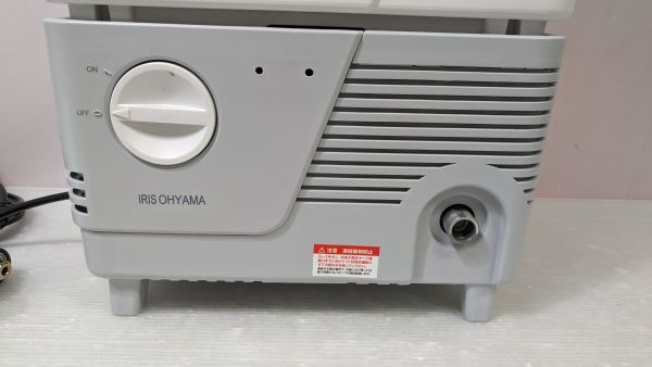 HH328-240419-101【美品】タンク式 高圧洗浄機 家庭用 SBT-412N アイリスオーヤマ IRIS OHYAMA 電源コード式 温水対応 箱なし 通電OK 小型_画像6