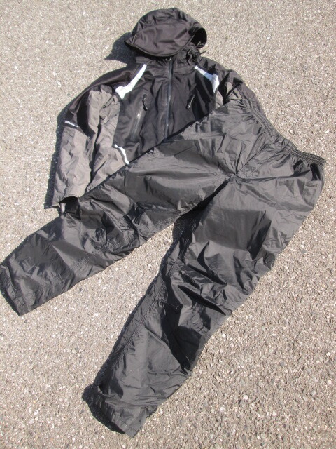 イージス 防水防寒スーツ ストレッチジャケット＋パンツ H-100A Lサイズ ブラック 上下セット AEGISの画像1