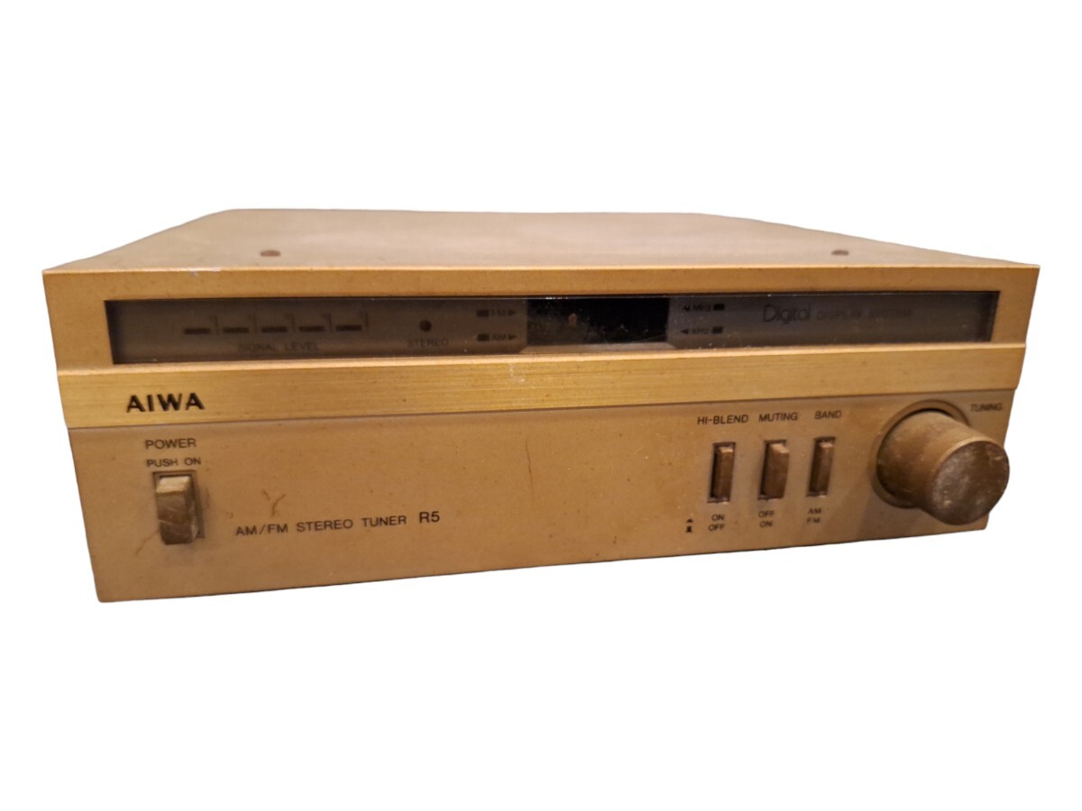 21021 AIWA/アイワ/2点セット/INTEGRATED AMPLIFIER A3/チューナー R5/オーディオ/音響機器/コレクター収集/当時物の画像6