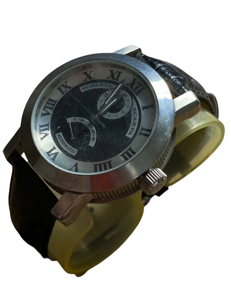 21329 ロベルタスカルパ パワーリザーブ 自動巻き RS-6006 ROBERTA SCARPA AT アンティーク ヴィンテージ 腕時計 ジャンクの画像3