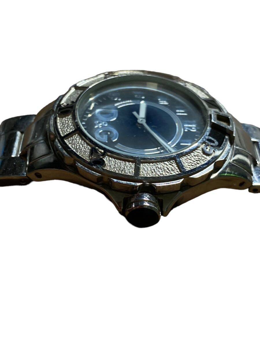 21379 d&g ドルチェ&ガッバーナ 腕時計 時計 クオーツ アンティーク レトロ ヴィンテージ 3針 ジャンクの画像2