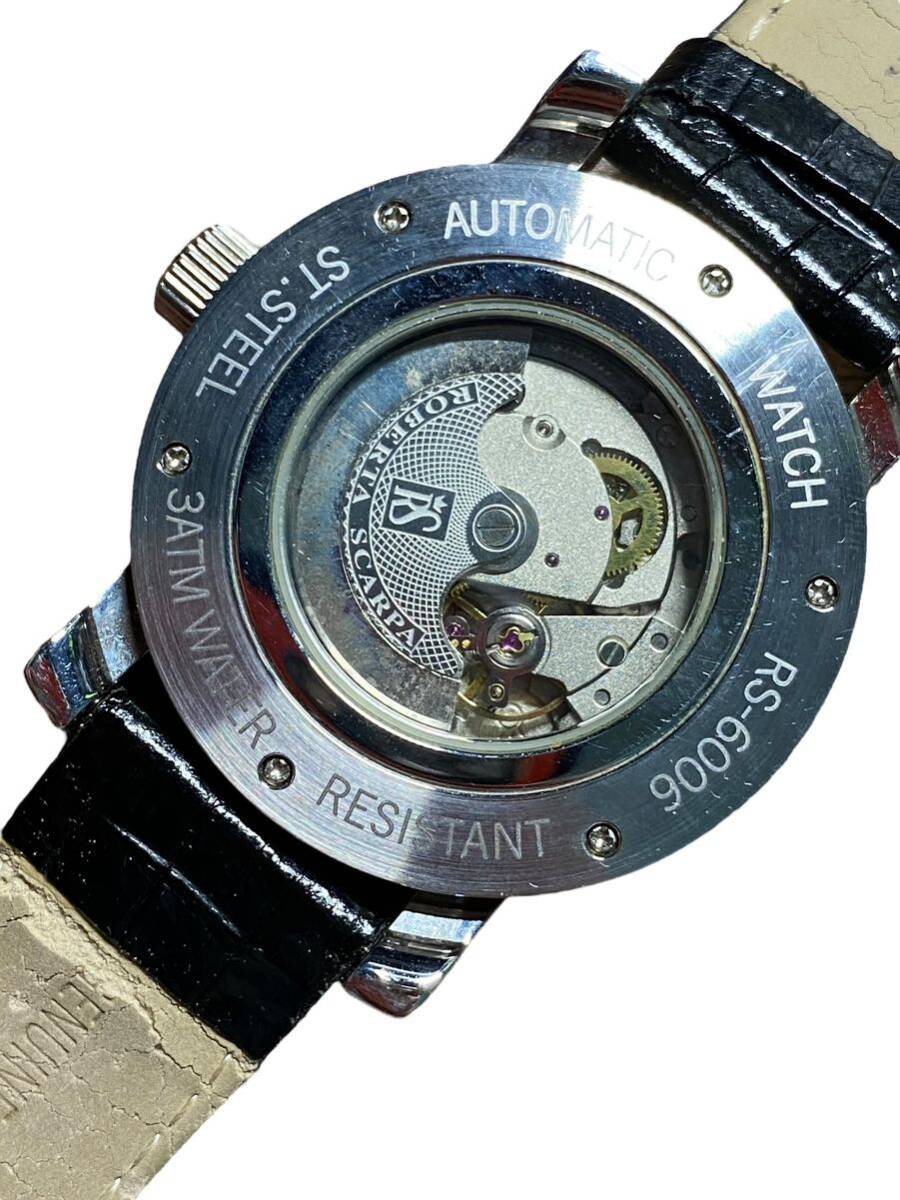 21328 ロベルタスカルパ パワーリザーブ 自動巻き RS-6006 ROBERTA SCARPA AT アンティーク 腕時計 箱 説明書 ギャランティジャンクの画像6