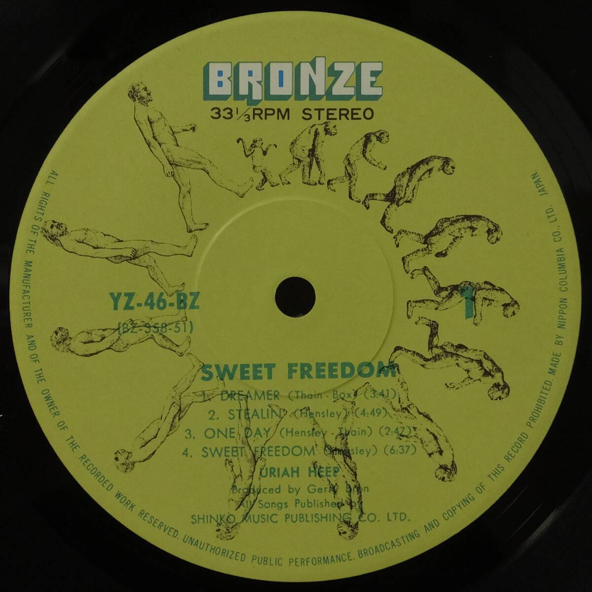 帯付 LPレコード Sweet Freedom スイート・フリーダム URIAH HEEP ユーライア・ヒープ（7） 年表付き YZ-46-BZ 日本コロムビア