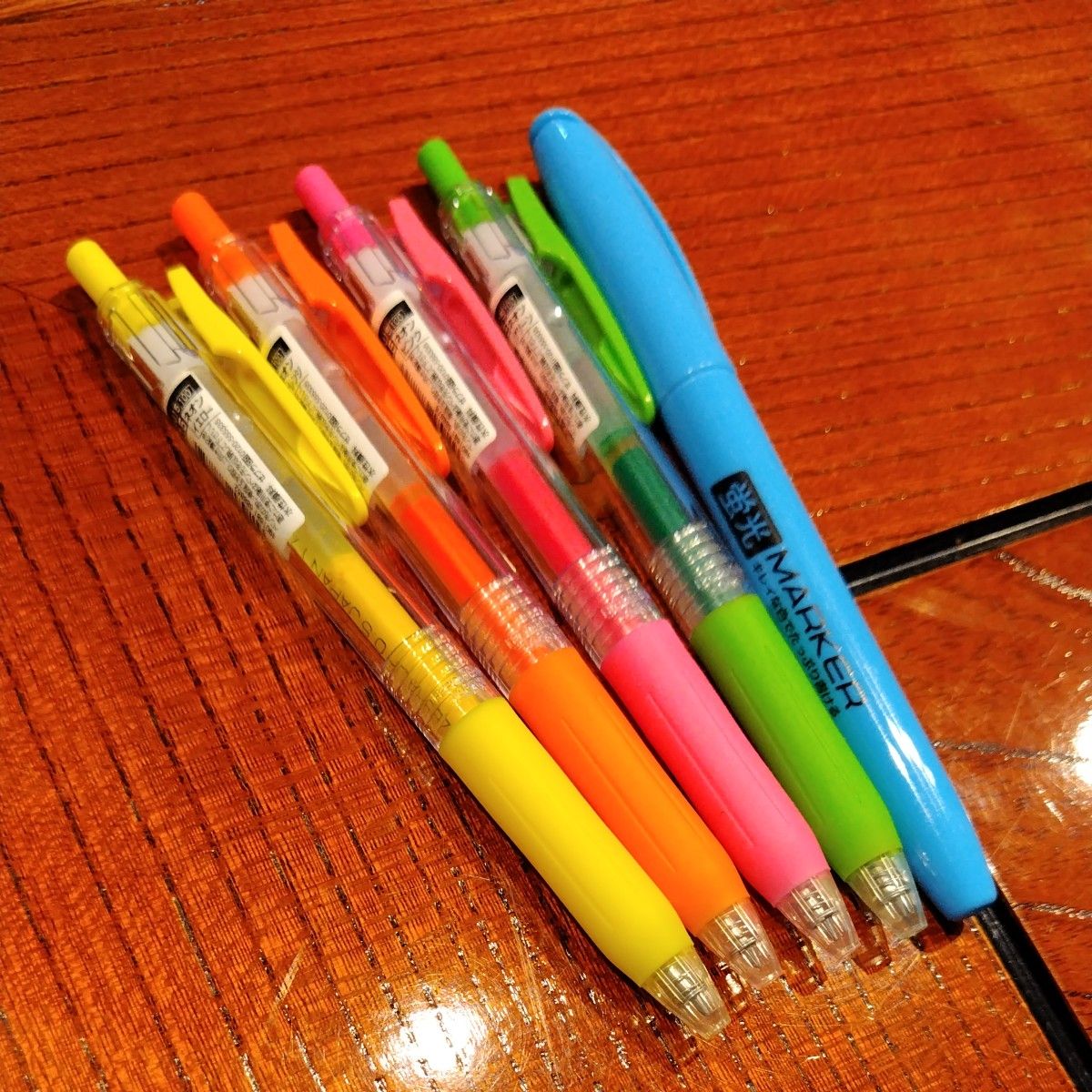 ZEBRA SARAS ボールペン ネオンカラー 蛍光ペン 5本セット
