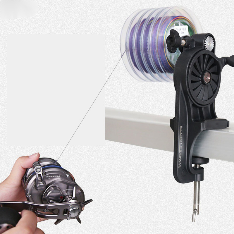 ライン巻き替え 高速リサイクラー 2.0 逆巻きスプール 釣り リール 糸 ロングシャフト PEライン 糸巻き機 ワインダー ワインディングマシンの画像2