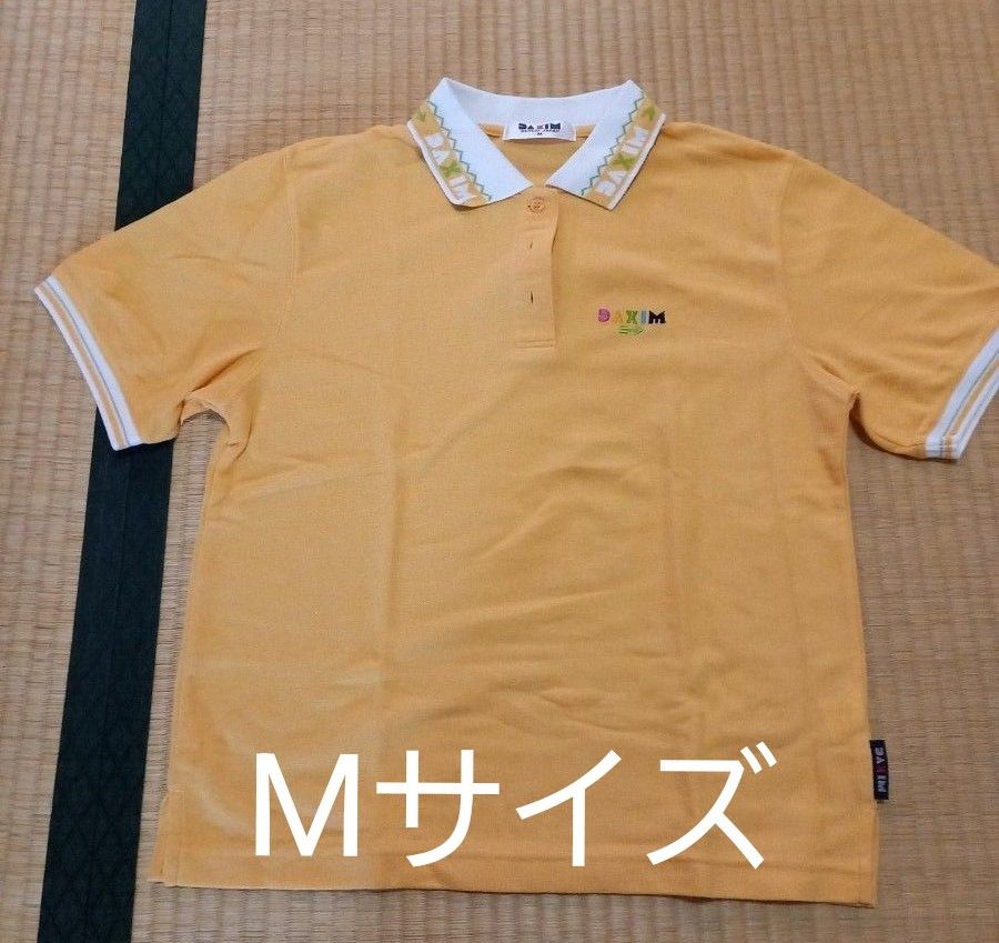 オレンジ系半袖ポロシャツ　