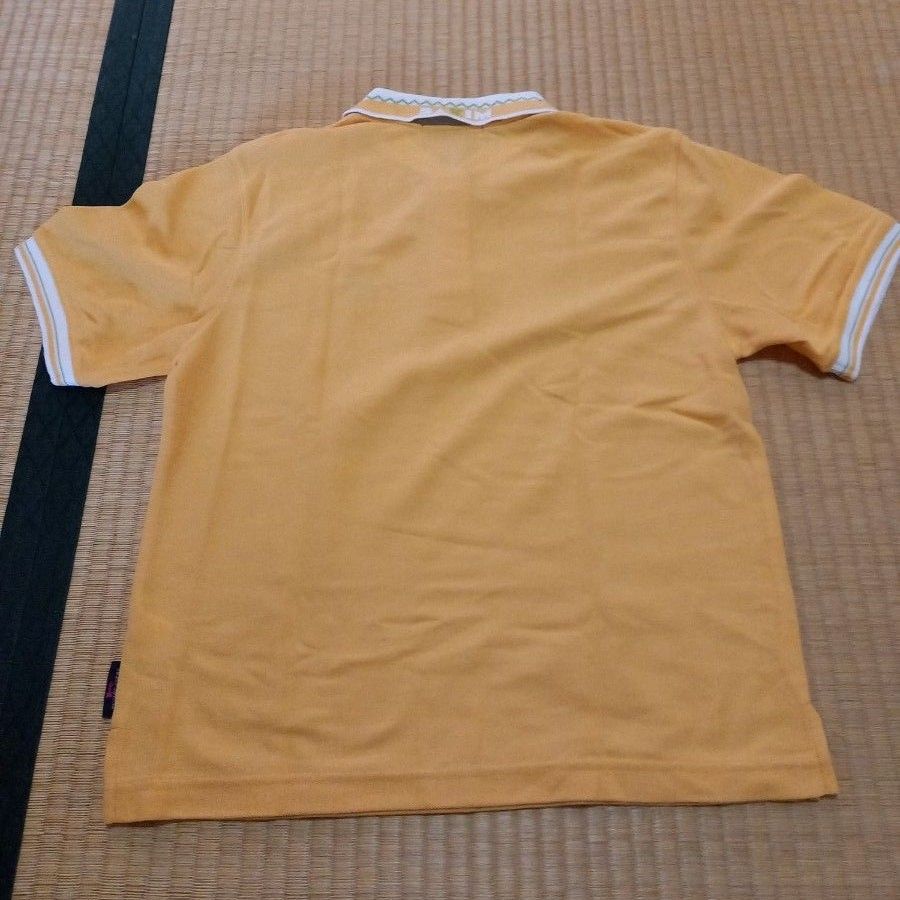 オレンジ系半袖ポロシャツ　