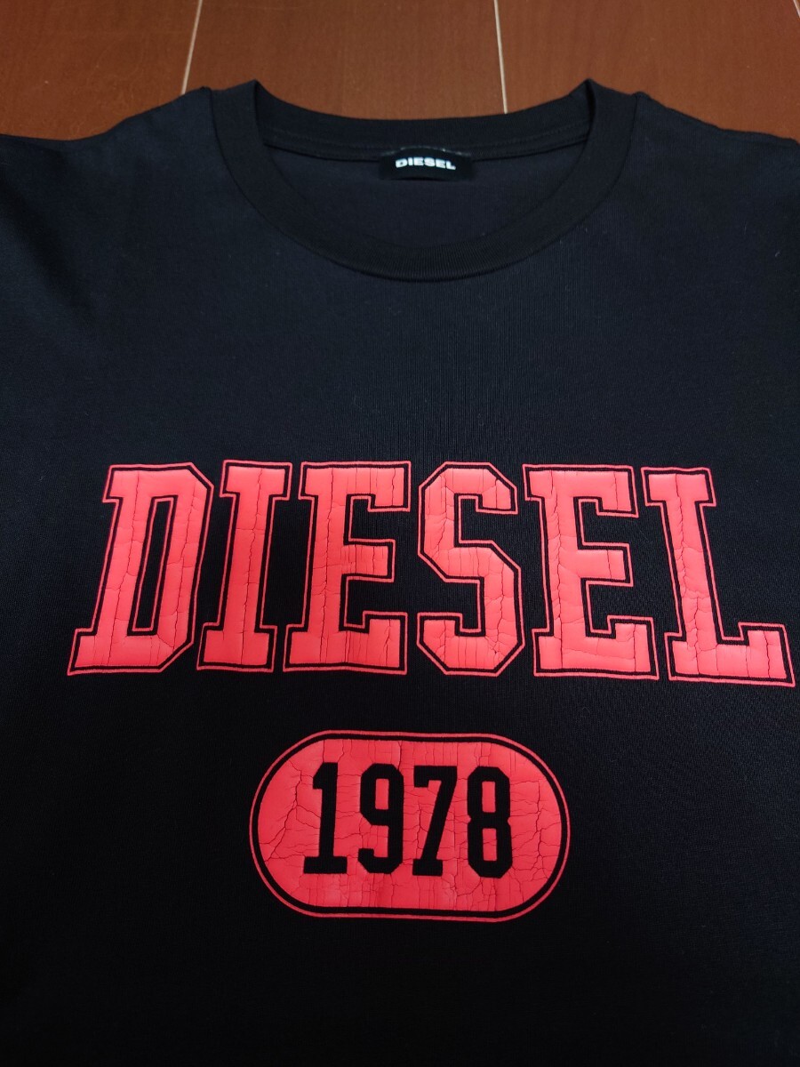 ディーゼルDIESEL正規品RFIDタグ付き　黒半袖Tシャツ　S_画像1