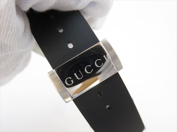 ◆◇GUCCI グッチ DIVE ダイヴ クォーツ メンズ 200M/660FT 136.2 黒文字盤 稼働品 箱付◇◆の画像8