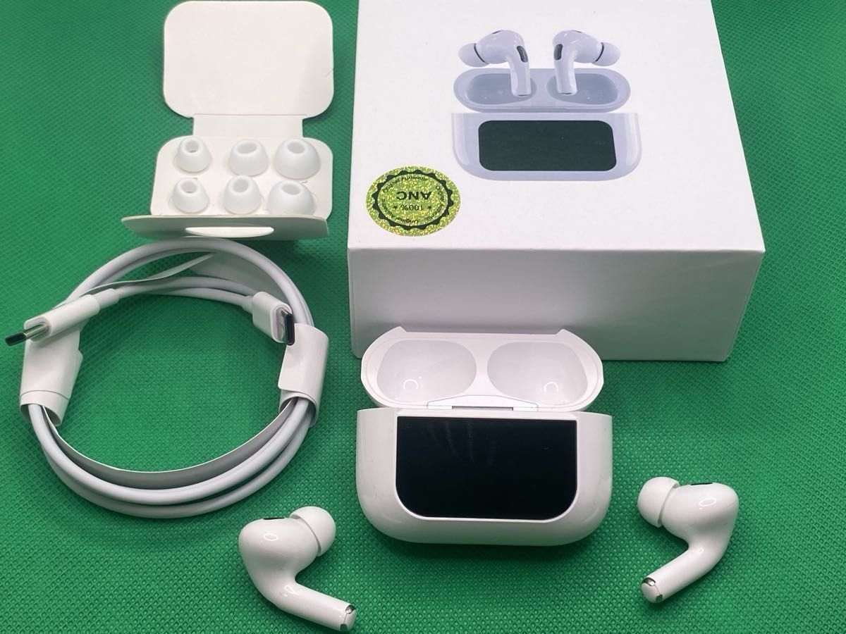 モニター付き ノイズキャンセリング 外部音 ワイヤレスイヤホン Bluetooth Airpods pro 2 第二世代互換品