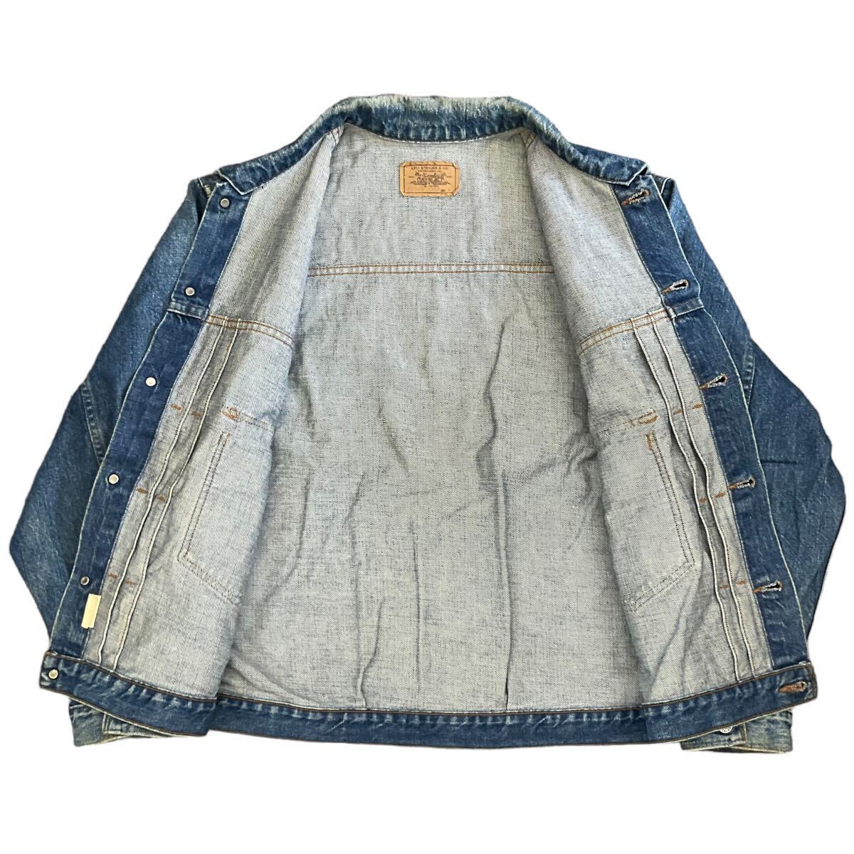 90s Levi’s 70502-0217 デニムジャケット L 2nd 復刻 日本製 オレンジタブ ジージャン Gジャン セカンド Levis リーバイス ヴィンテージ_画像3