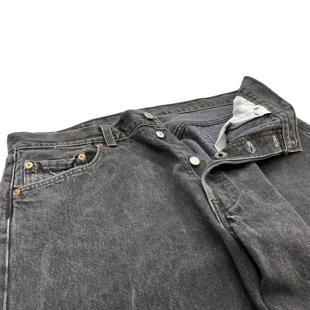 90s USA製 Levi’s 501 デニム パンツ W36 L36 ブラック ジーンズ ストレート 501-0660 Levisリーバイス アメリカ製 ヴィンテージ_画像4