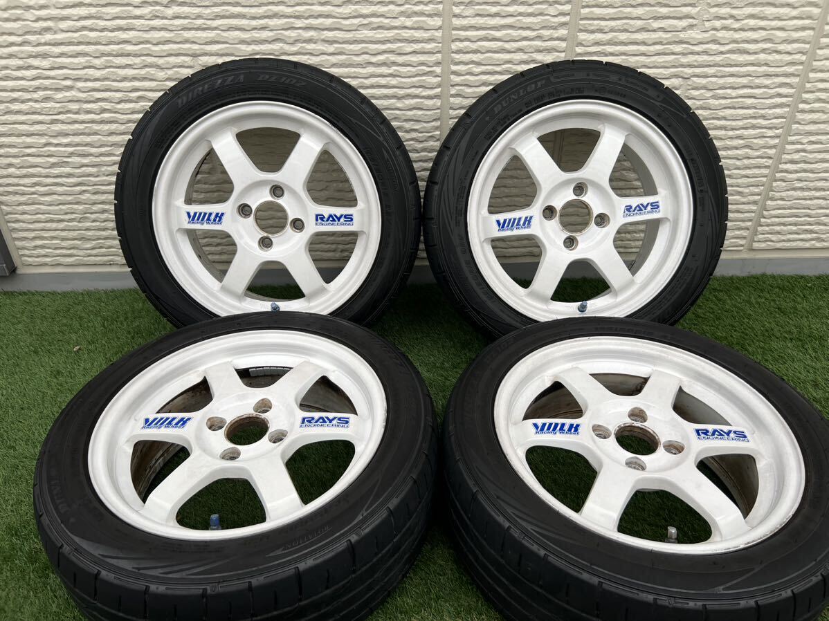 【廃盤】RAYS VOLK Racing TE37 レイズ 15インチ 6.5JJ pcd100 鍛造ホイール 2本セット ②の画像1