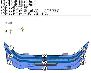 Ｃ－ＨＲ DAA-ZYX10 リアバンパー 後ろバンパー  G 209 ソナー付 52159-10300-C0の画像10