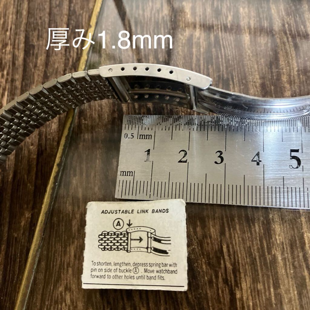 22mm 銀色 腕時計バンド 腕時計ベルト 金属バンド メタルバンド 中古品の画像6