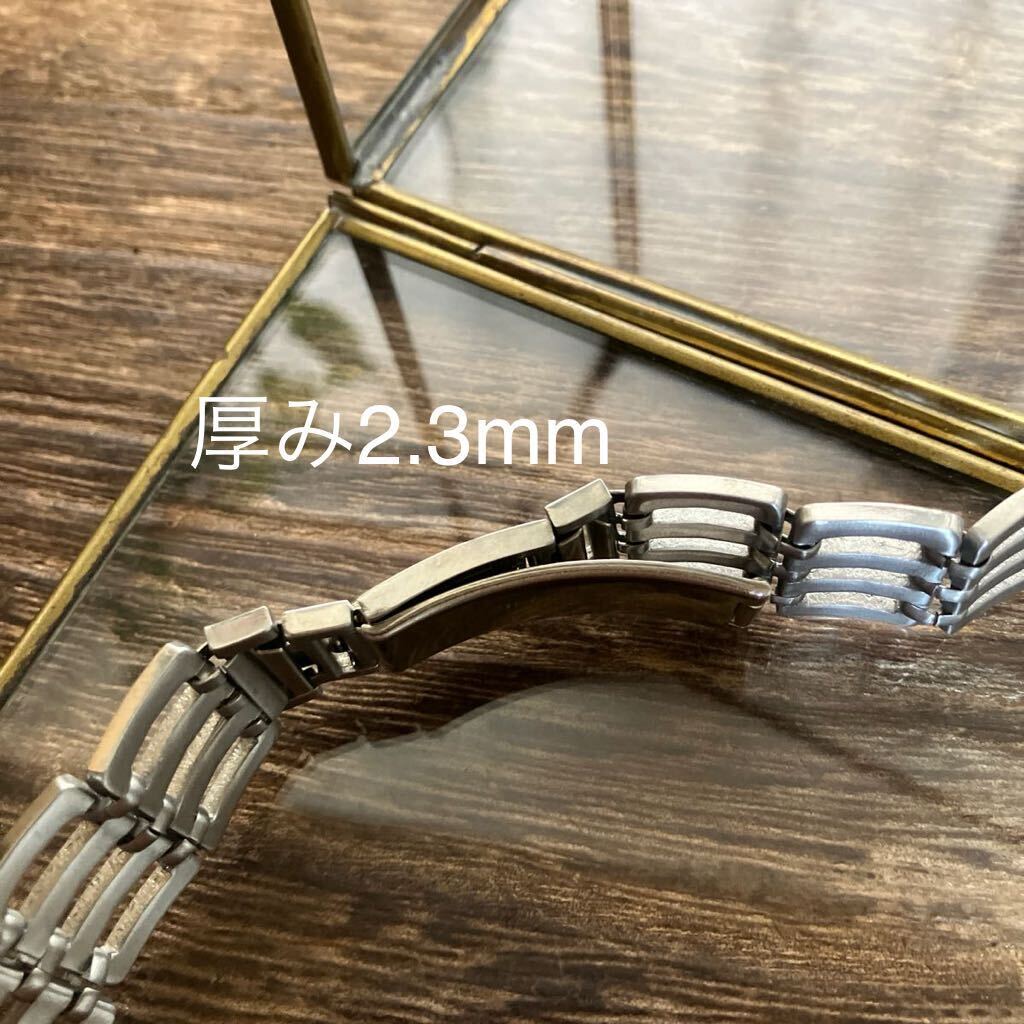 22mm 銀色 ホールブレス フォーク型 時計バンド 時計ベルト ヴィンテージ 金属  中古品の画像6
