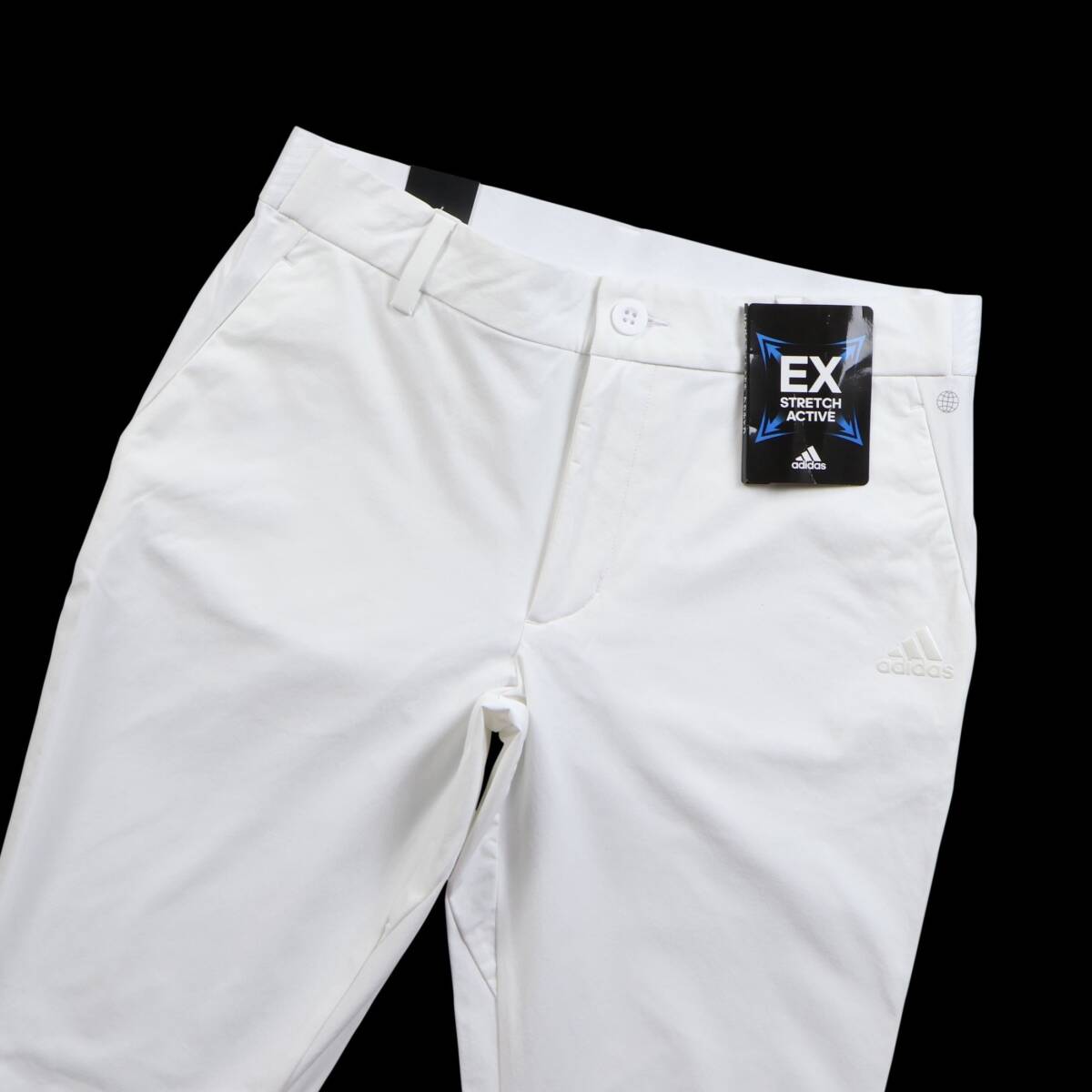 ■【85】春夏 定価14,300円 アディダス ゴルフ EX STRETCH ACTIVE テーパードパンツ白■の画像4