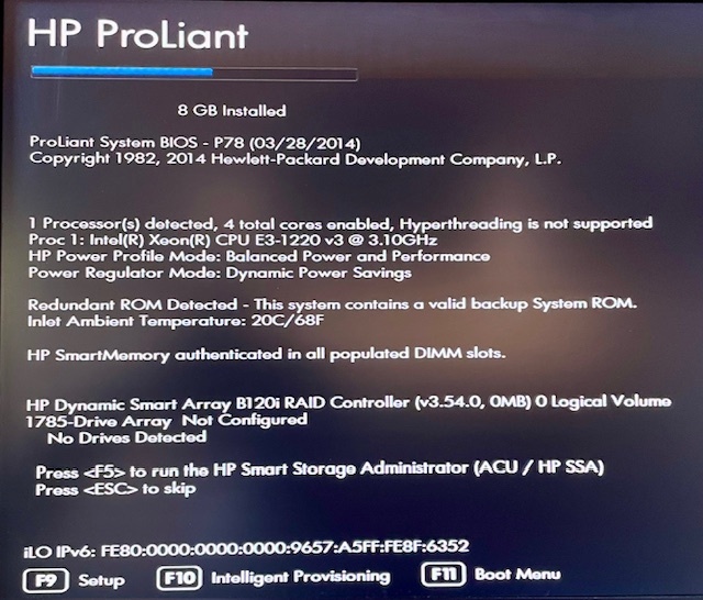 T3722 HP ProLiant ML310e Gen8 V2 Xeon E3-1220 v3 3.10GHz タワー型サーバー _画像3