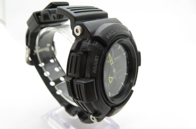 1円～【動作品】CASIO カシオ　G-SHOCK ジーショック　 GAUSSMAN ガウスマン AW-571BM-1T デジアナ/アナデジ腕時計　ブラック　4-1-9_画像3