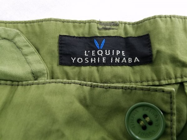 L'EQUIPE YOSHIE INABA レキップ ヨシエイナバ アンクル パンツ サイズ40 薄手 グリーン S2の画像4