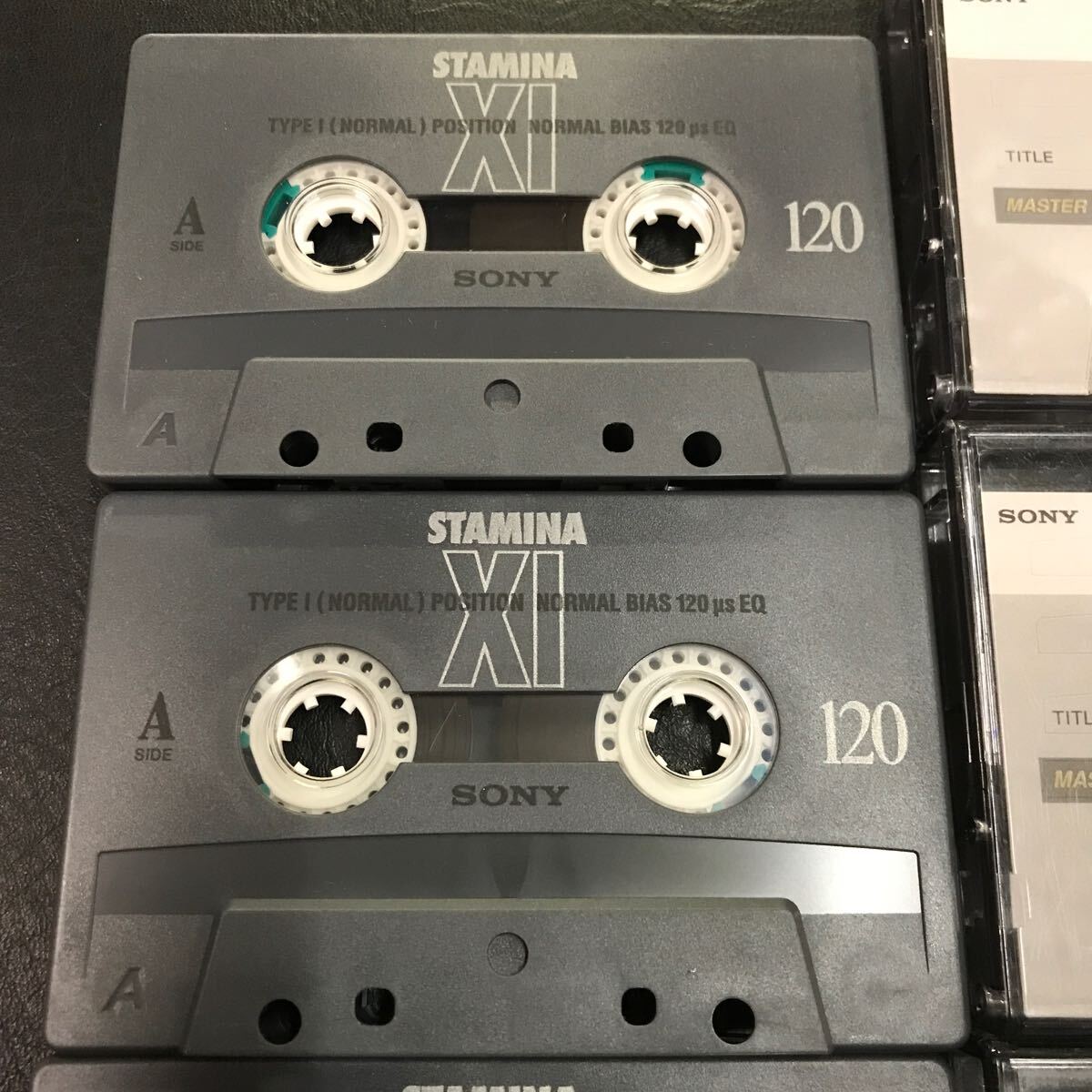 T3112 SONY カセットテープ STAMINA XI 120分 4本 音鳴り確認済 爪あり 録音済み 中古 当時物 ソニー 昭和レトロ ノーマル JAPAN_画像3