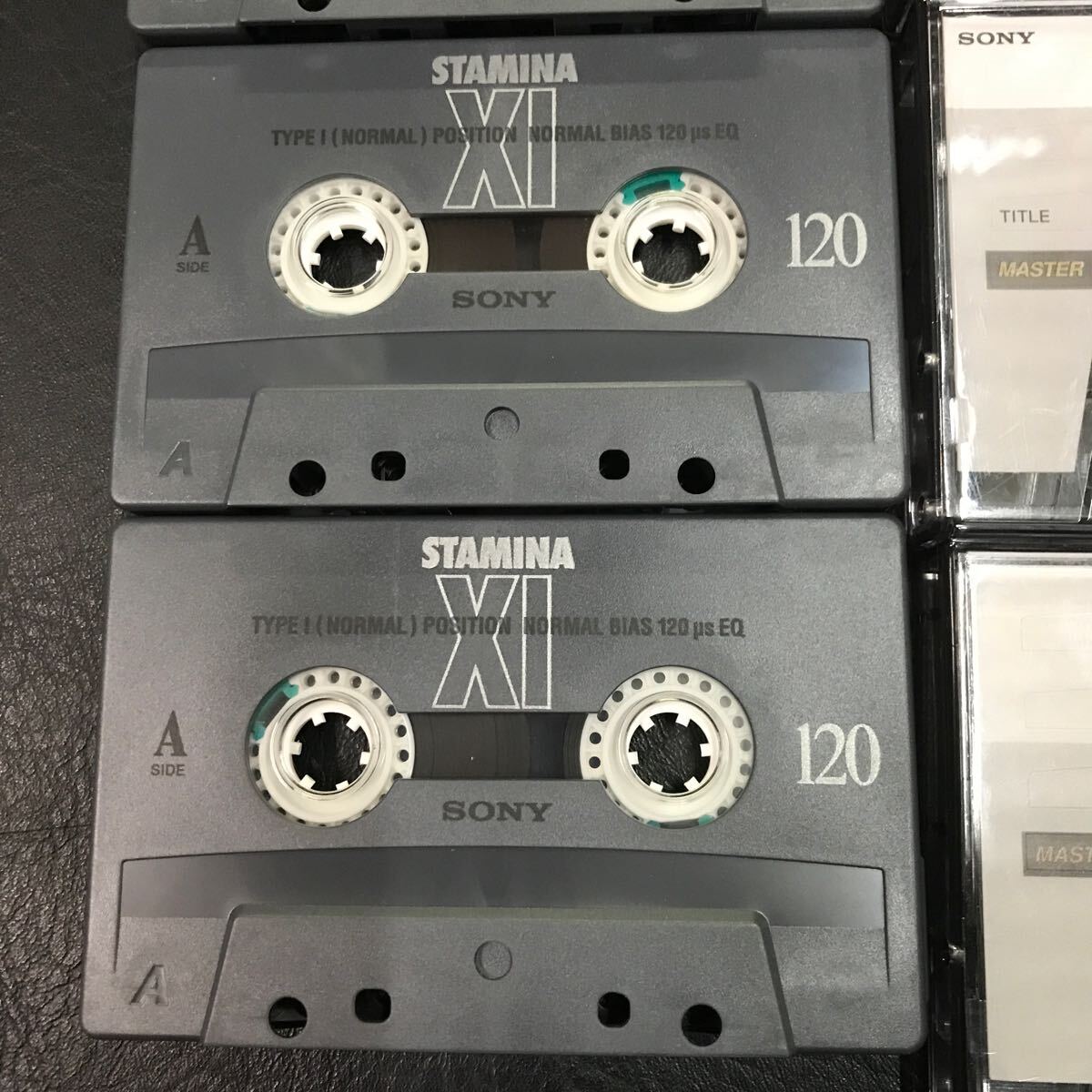 T3114 SONY カセットテープ STAMINA XI 120分 4本 音鳴り確認済 爪あり 録音済み 中古 当時物 ソニー 昭和レトロ ノーマル JAPAN_画像2