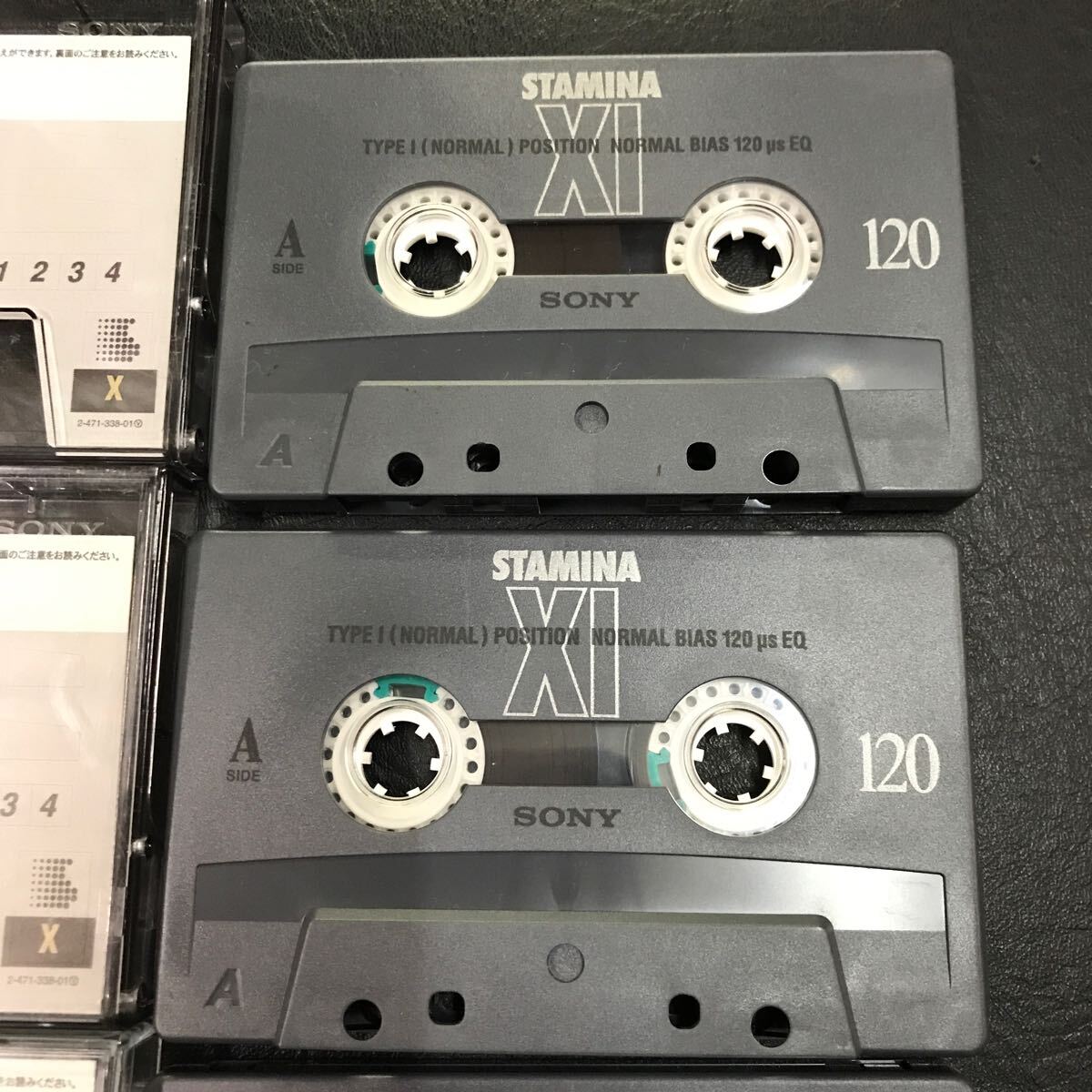 T3115 SONY カセットテープ STAMINA XI 120分 4本 音鳴り確認済 爪あり 録音済み 中古 当時物 ソニー 昭和レトロ ノーマル JAPAN_画像3