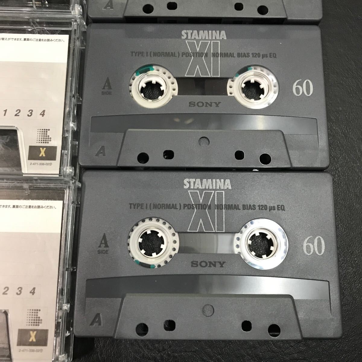 T3117 SONY カセットテープ STAMINA XI 60分 4本 音鳴り確認済 爪あり 録音済み 中古 当時物 ソニー 昭和レトロ ノーマル JAPAN_画像2