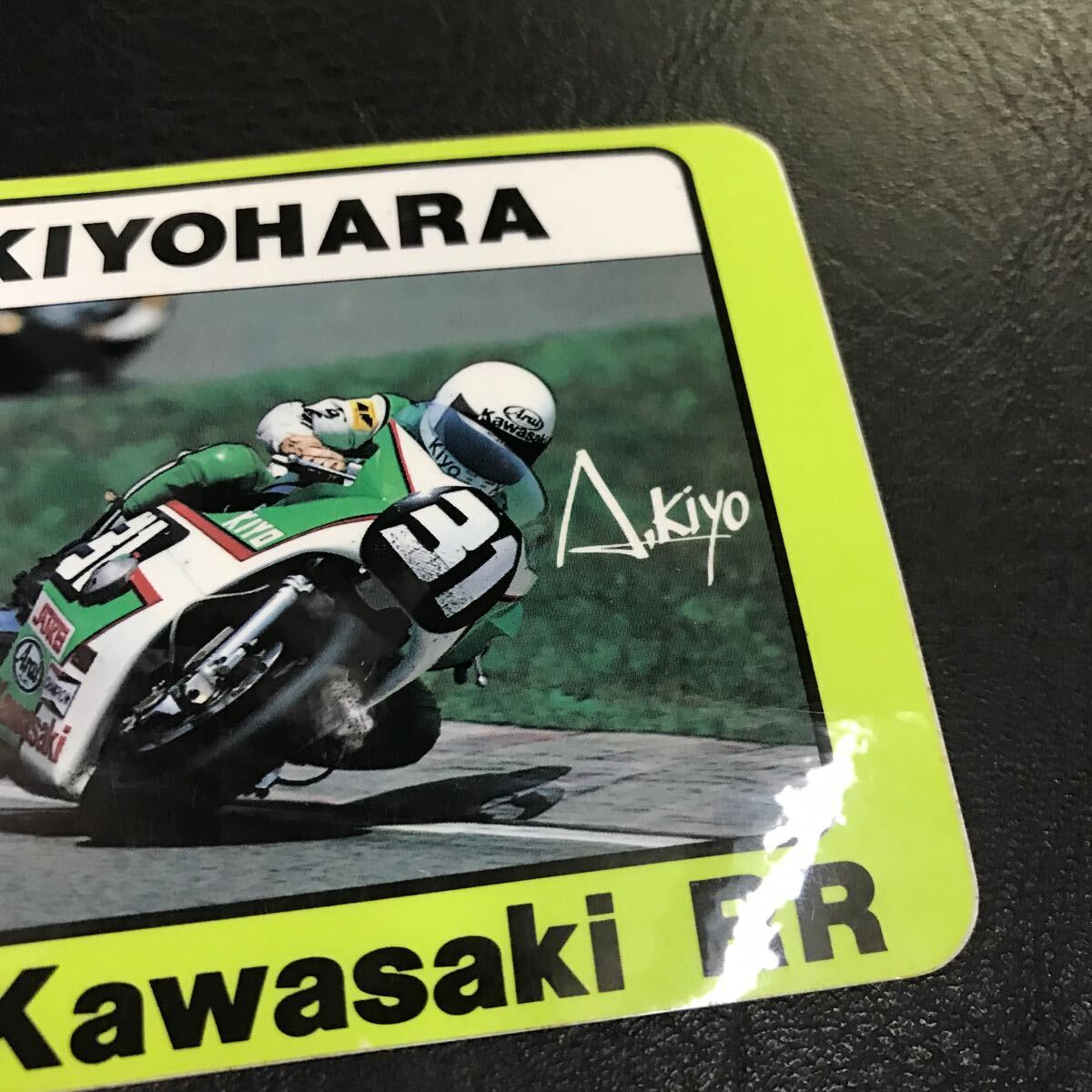 T3134 Team Kawasaki A.KIYOHARA ステッカー 当時物 希少 激レア ミスターカワサキ 清原明彦 レジェンド KAWASAKI カワサキの画像3