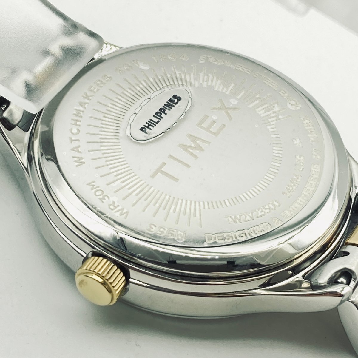 2903♭TIMEX タイメックス 腕時計 TW2V23500 Peyton シルバー 文字盤 真鍮 ミネラルガラス クォーツ America Watch レディース ゴールドの画像5