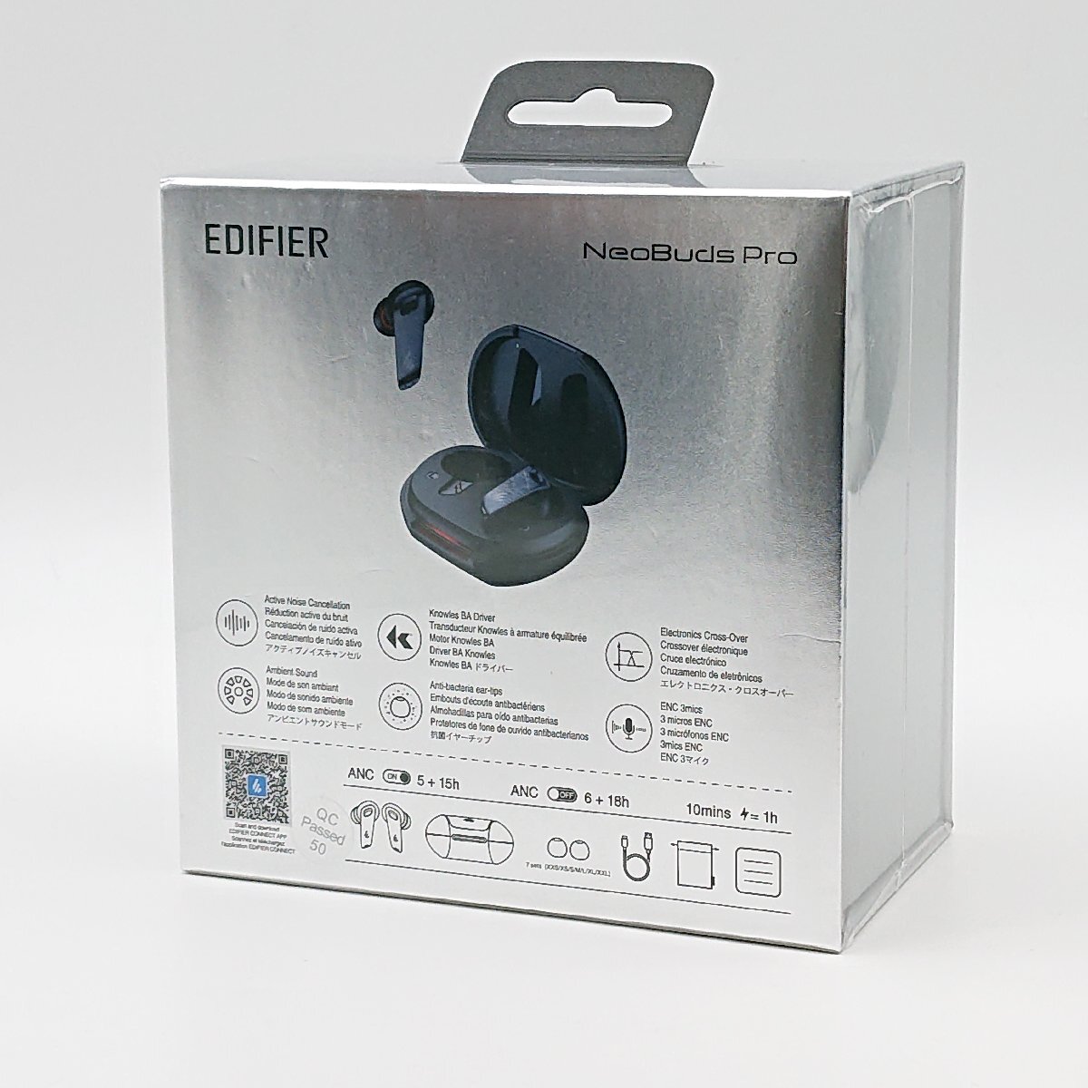 3012# 【未開封】 EDIFIER ノイズキャンセリングワイヤレスイヤホン NeoBuds Pro Bluetooth IP54防水 マイク機能 ブラック 【0410】の画像3