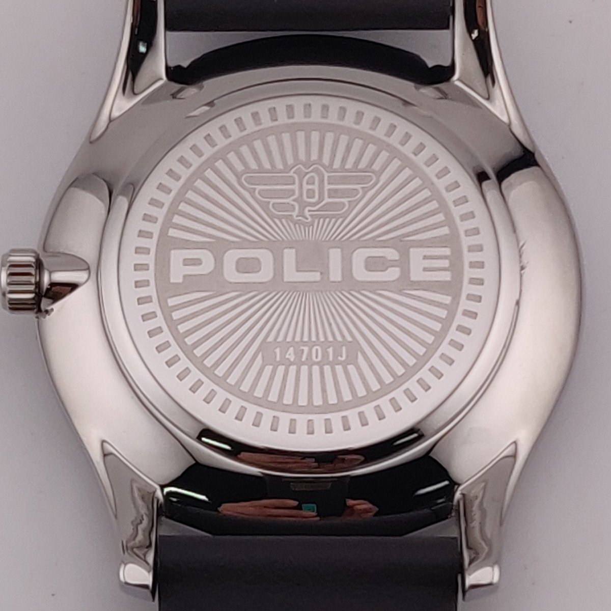 3040@POLICE(ポリス) 腕時計 14701J クォーツ アナログ 曜日 日付表示 スモールセコンド グレー メンズ 本革ベルトの画像5