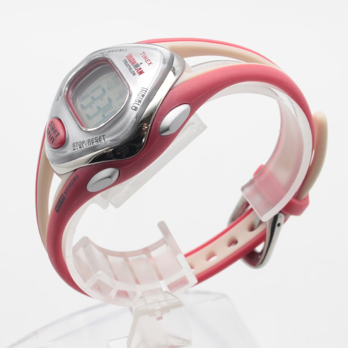 3199▲ TIMEX 腕時計 IRONMAN スリーク 50ラップ T5K787 100m耐水 アウトドア ランニング 運動 カジュアル メンズ レッドの画像3