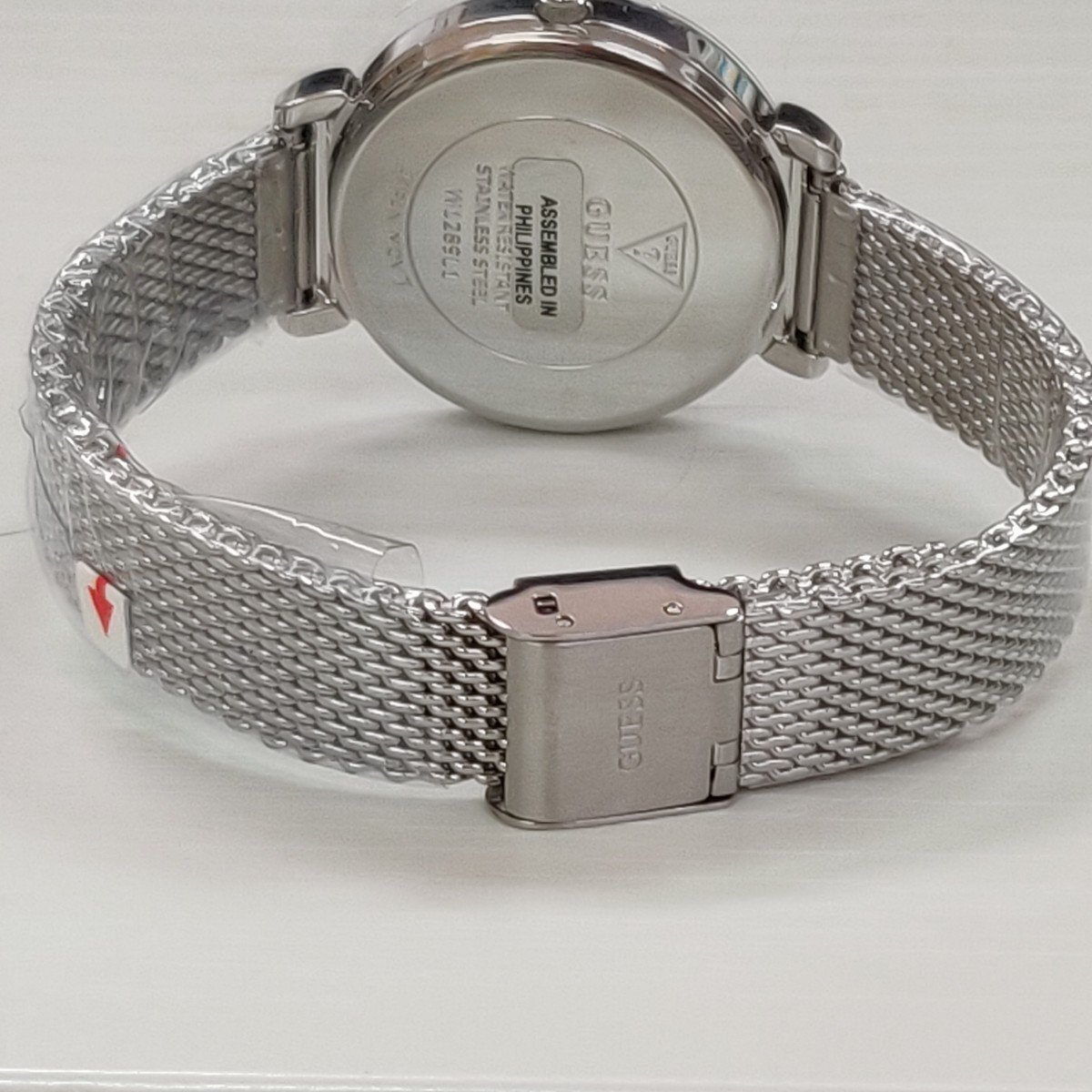 3205@[ゲス ウォッチ] 腕時計 W1289L1 ステンレススチール 3気圧防水 レディース シルバーの画像6