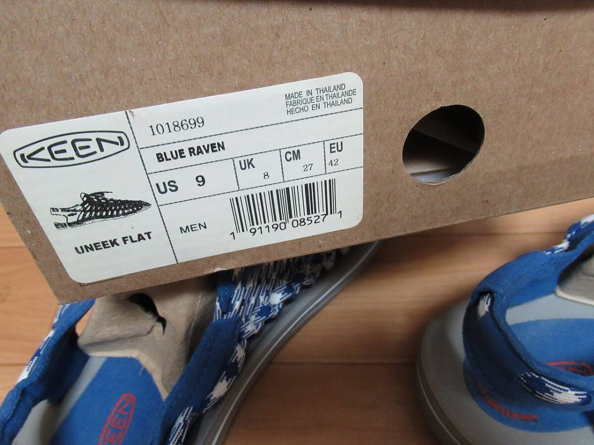 S2 KEEN キーン UNEEK FLAT メンズユニーク シューズ US9 27ｃｍの画像6