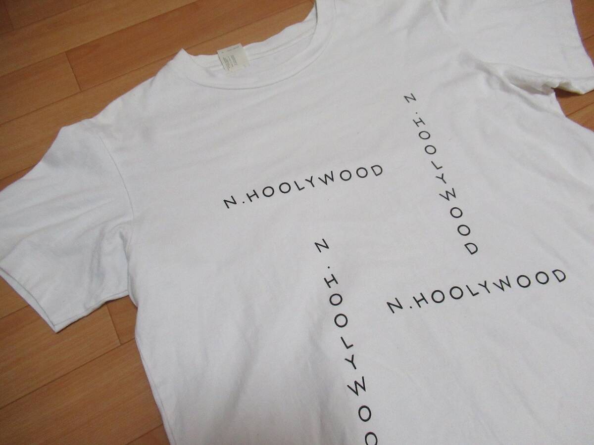 S20 N.HOOLYWOOD ミスターハリウッド 白プリントTシャツ 36の画像2