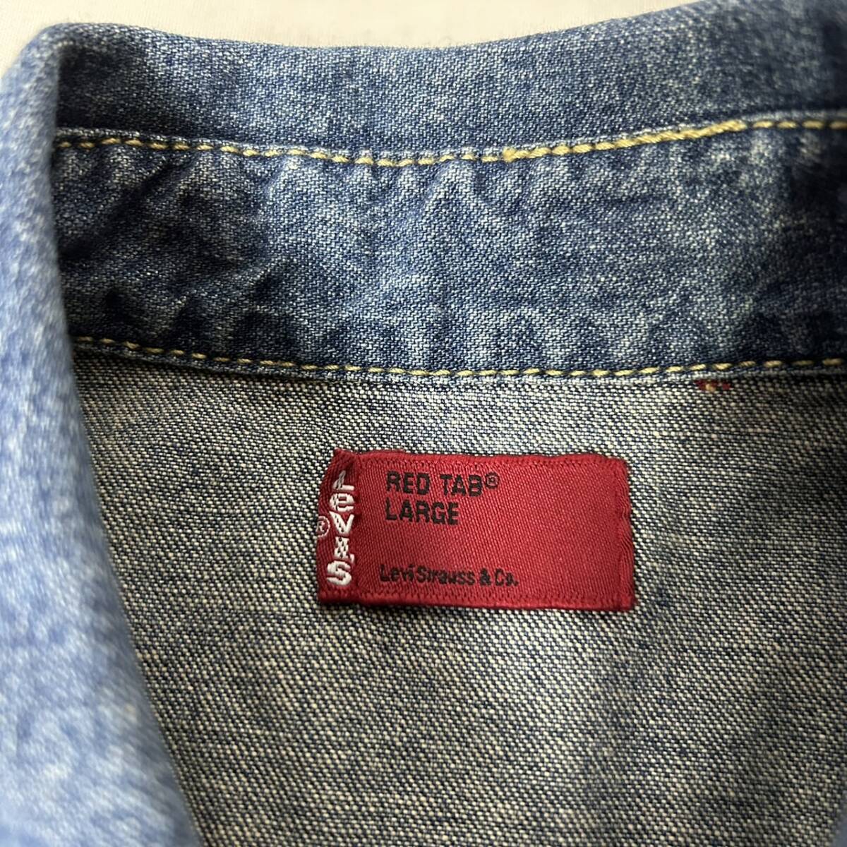 00s 美品 正規品 Levi's RED TAB 62598-50 リーバイス レッドタブ スタッズ カットオフ デニムベスト USED加工 L_画像8