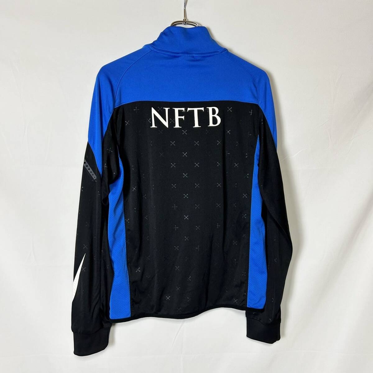 貴重 廃盤 美品 正規品 NIKE NFTB DRI-FIT 2014 ナイキ ウォームアップ セットアップ ジャージ トレーニングウェア フットサル 黒青 M_画像3