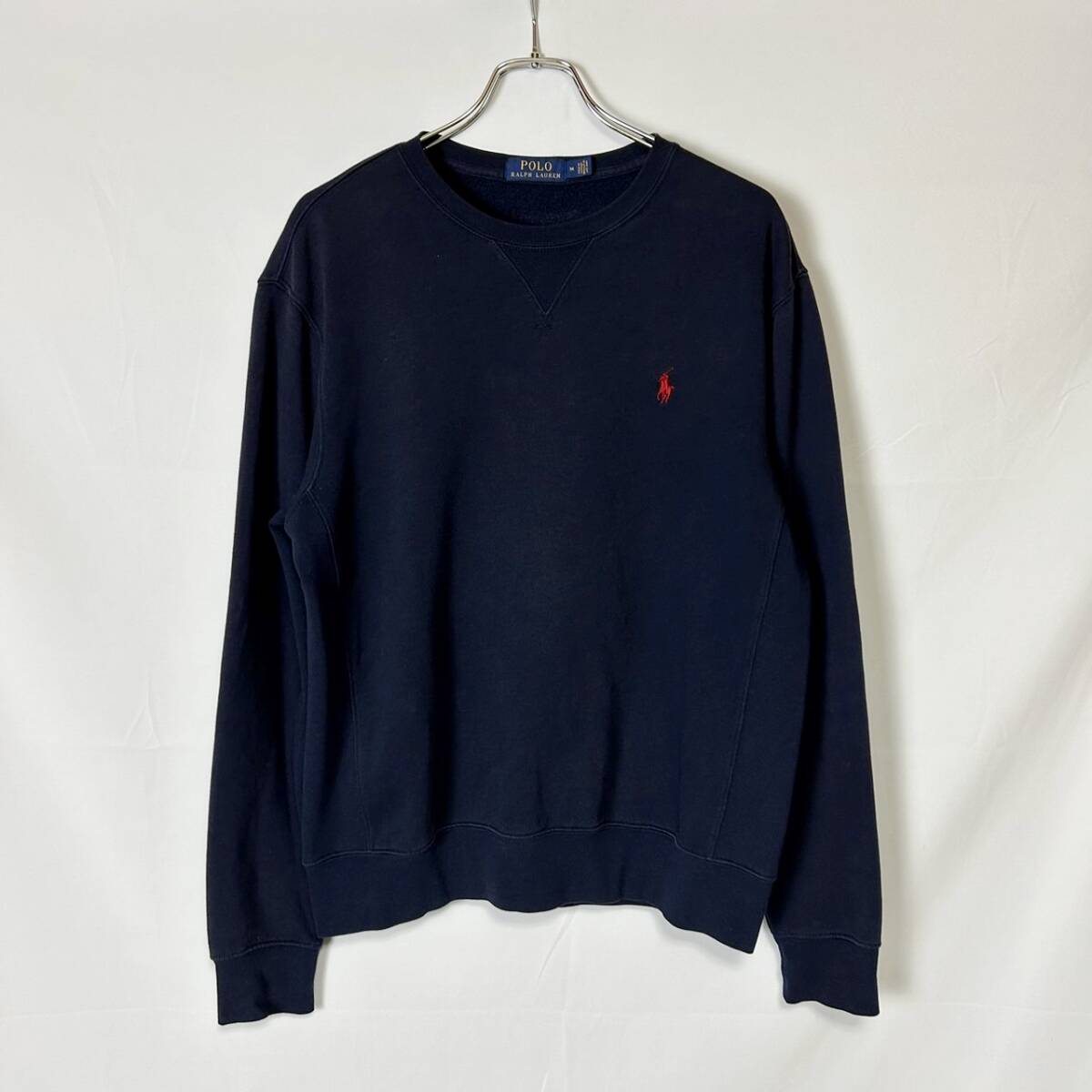  valuable regular goods POLO RALPH LAUREN Polo Ralph Lauren one Point embroidery front V gadget Rebirth we b sweat sweatshirt navy M