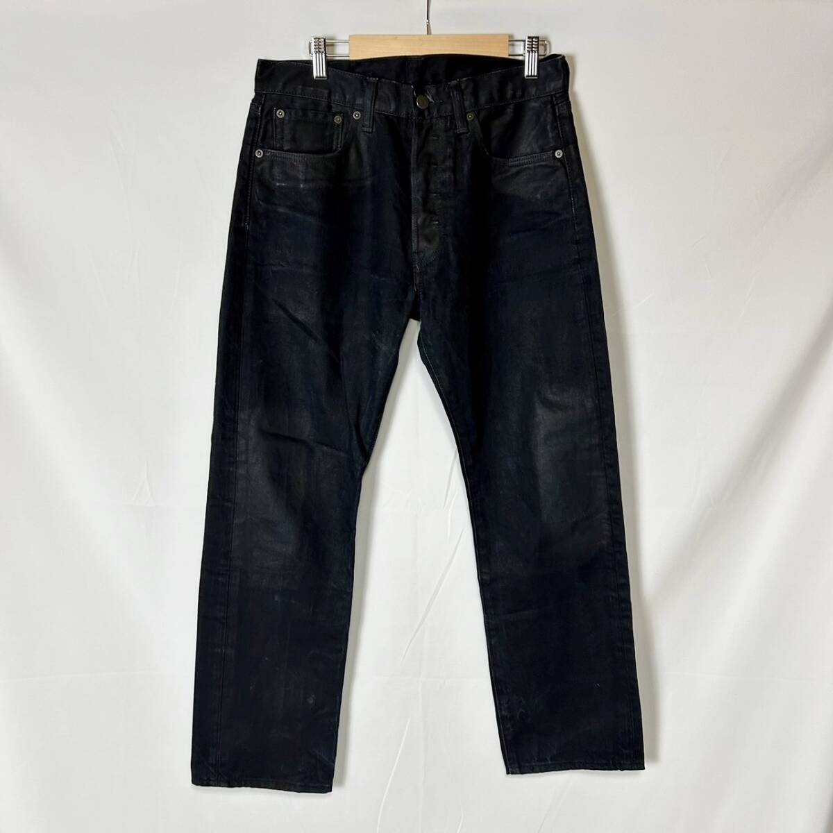 トルコ製 正規品 Levi's 00501-1918 リーバイス 501 コーティング加工 ブラックデニムパンツ W32 L32_画像1