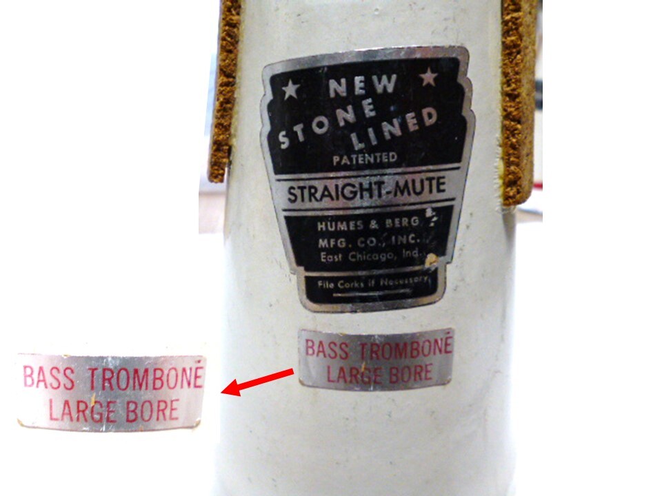 ベーストロンボーン用 ストレートミュート Straight MUTE HUMES &BERG MFG.,Co.Ltd Bass Trombone Large Boreの画像5