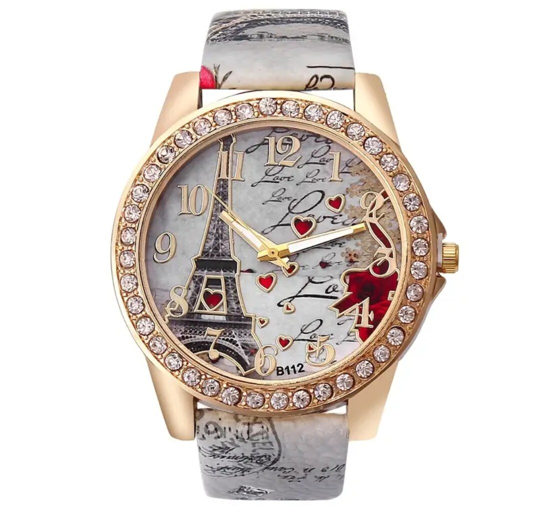 女性エッフェル塔腕時計(グレー) 高級パターンクォーツ腕時計の画像1