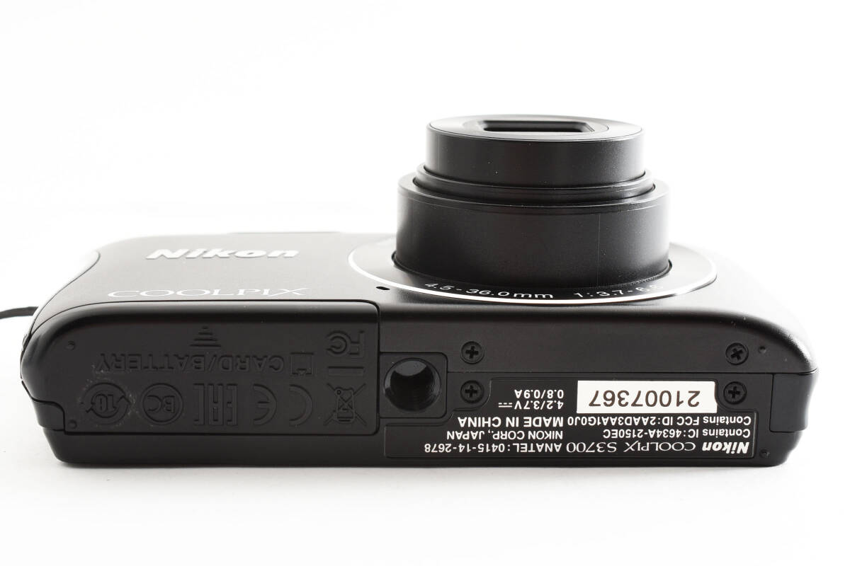 ★美品★ニコン Nikon COOLPIX S3700 ブラック コンパクトデジタルカメラ L1098 #483の画像8