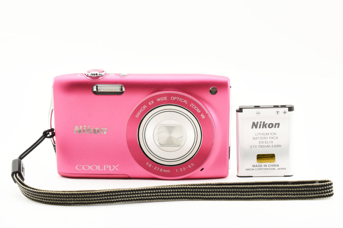 ★美品★ニコン Nikon COOLPIX S3300 ピンク ★コンパクトデジタルカメラ★ L9230 #533の画像1