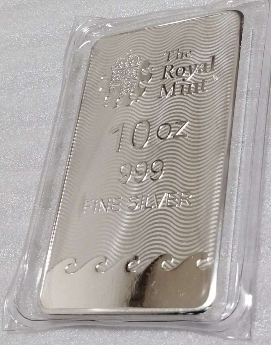 10オンス ロイヤルミント ブリタニア 純銀 バー ビニールパウチ入り アイテム1の画像6
