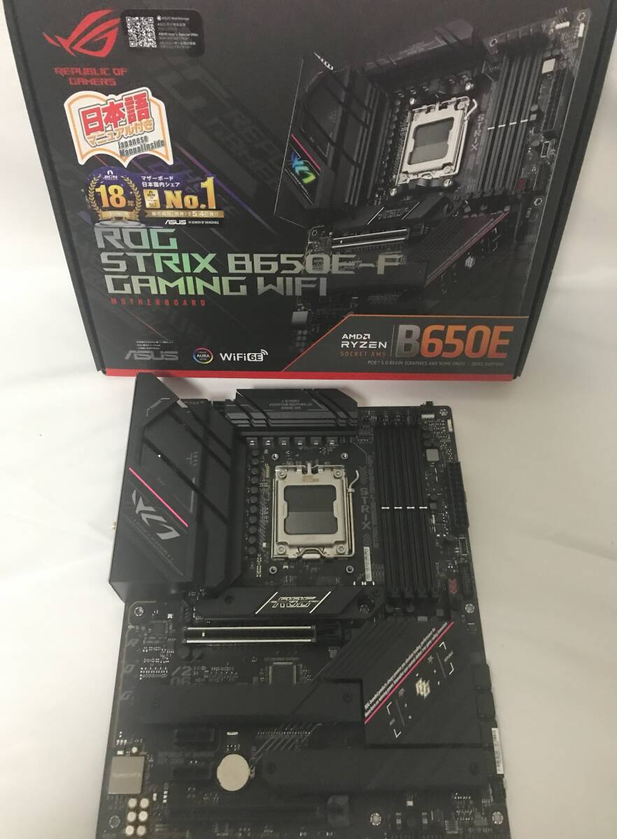 【動作未確認】ASUS ROG STRIX B650E-F GAMING WIFI AM5 マザーボード 【ジャンク】【送料無料】の画像2