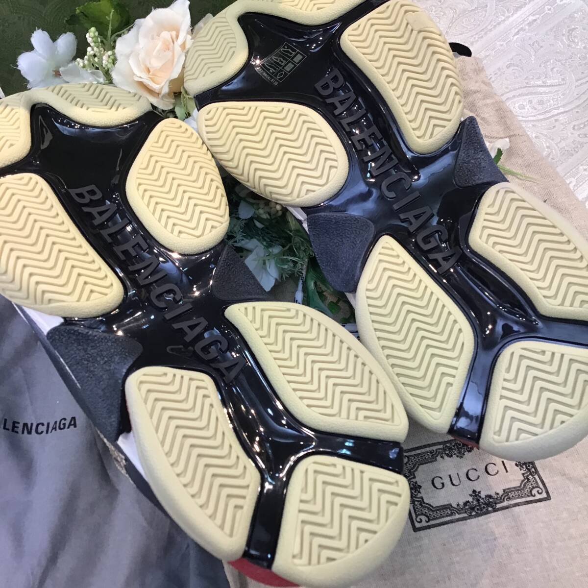 未使用！ GUCCI BALENCIAGA コラボ スニーカー triple Sの画像10